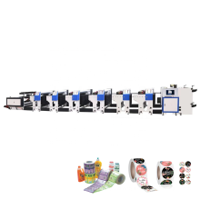 Automatic high speed flexographic press roll to roll bopp tape 6 color 6 UV printer Wide inline printing machinery